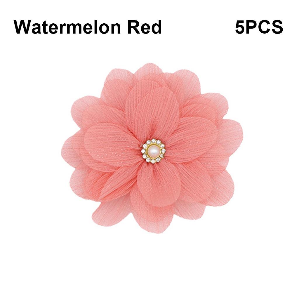 5PCS Cute Chiffon Chiffon Flower DIY Craft Embellishment Craft Supplies Versatile DIY Decoration Accessories Hairclips