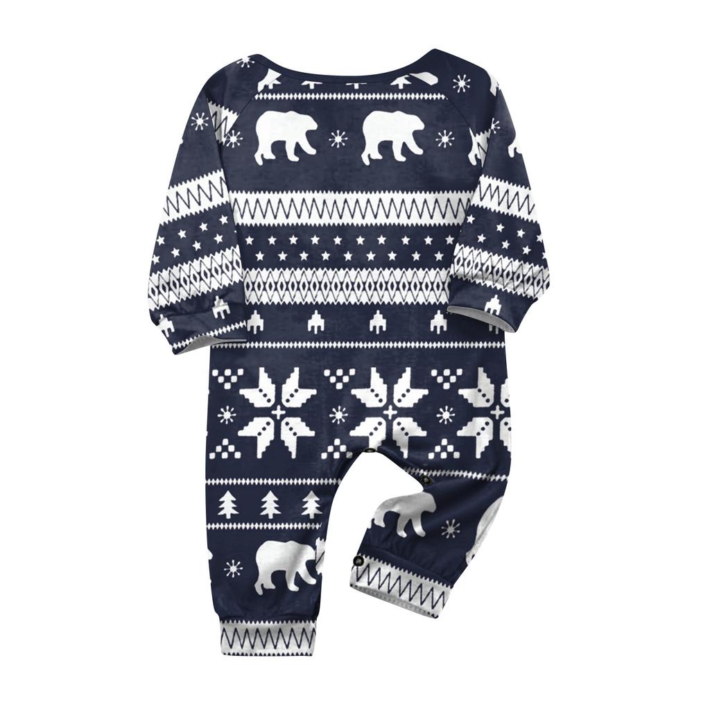 Christmas Prints Family Matching Long Sleeve Tops+Pants Set Family Matching Sets