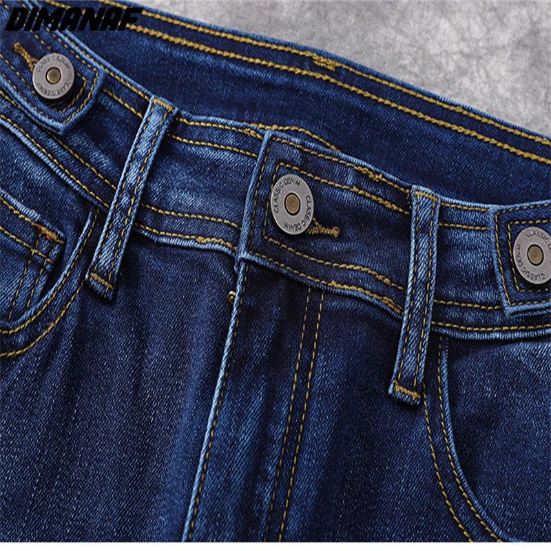 DIMANAF 2024 новые джинсы больших размеров, осенние женские базовые эластичные брюки, свободные повседневные женские модные синие стильные брюки, брюки