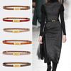 Versatile Thin Waistband Metal Alloy Buckle Waist Strap Casual Cowhide Belt  For Women Girls