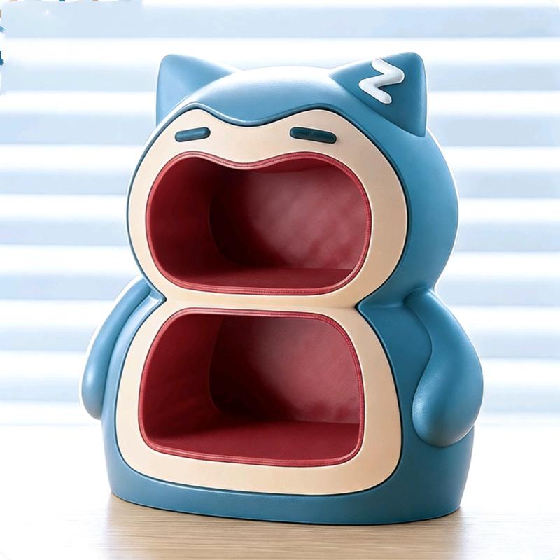 23x25 см Покемон Снорлакс Коробка для хранения Двухслойный Настольный Органайзер для прихожей Декоративное украшение Практичный Креативный Подарок для Мальчиков