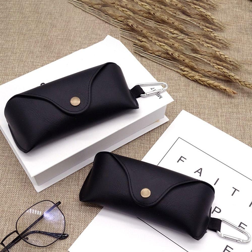 Аксессуары Черный С Металлической Пряжкой Чехол для Очков из ПУ Кожи Коробка для Солнцезащитных Очков Мешочек для Очков