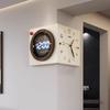 Электронные угловые часы Креативные элегантные настенные часы Креативные для гостиной Высококачественные настенные двусторонние часы