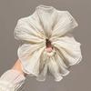 Oversized Chiffon Hair Rope Loop Headband Elegant Solid Color Elastic Hairband Rubber Bands Scrunchies Korean Hair Accessories