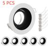 5 Pcs Spot Light Fixture with MR16 Lamp Holder Cabinet Adjustable Fitting Diameter Cut Hole 90mm Recessed Spotlight Housing