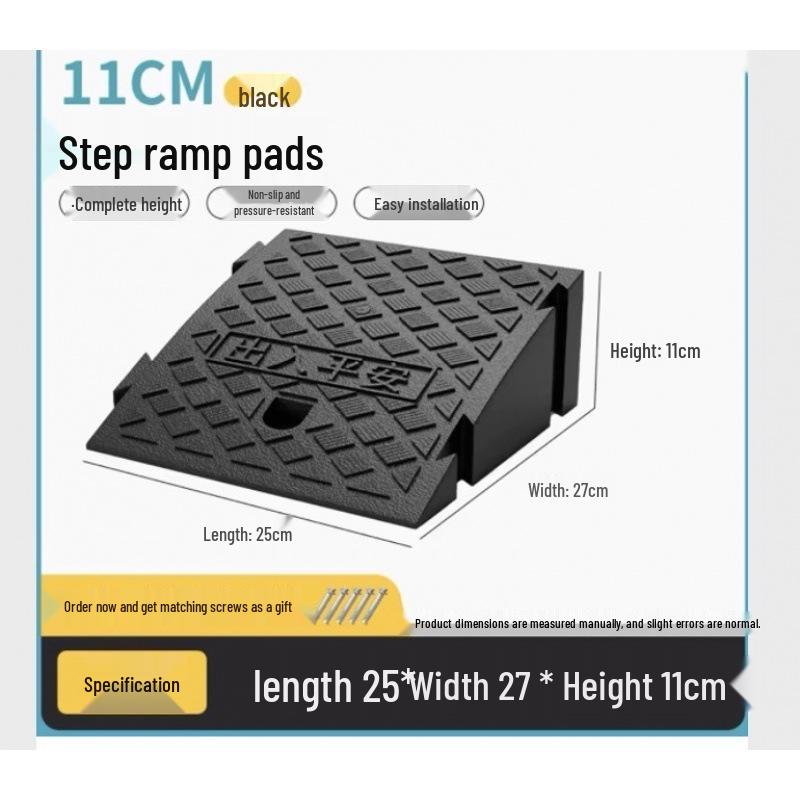 Uphill Step Mat: Plastic Slope Curb Car Sill and Speed Bump