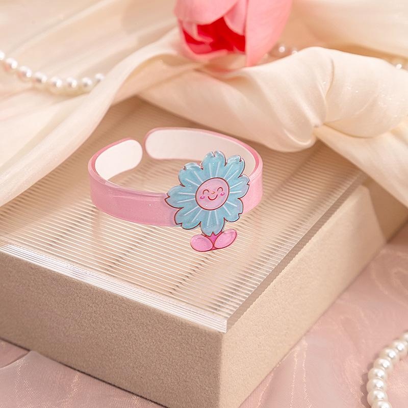 Очаровательный детский браслет с бабочкой и подсолнухом - Милые мультяшные цветочные украшения