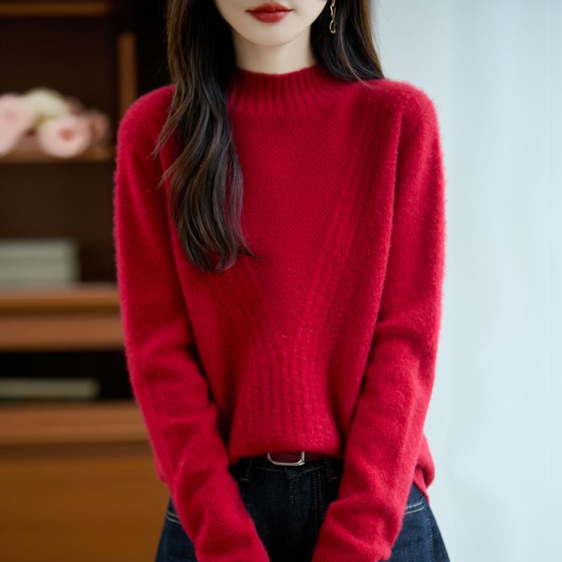 Женский кашемировый свитер Qinghe кашемир 30% кашемир 70% шерсть осенне-зимний пуловер теплый и модный