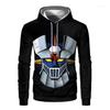 Горячая Распродажа Mazinger Z Аниме Мужская толстовка с капюшоном 3D-принт Робот Манга Пуловер Толстовки Harajuku Большие Графические Детские Мальчики Толстовки Топы