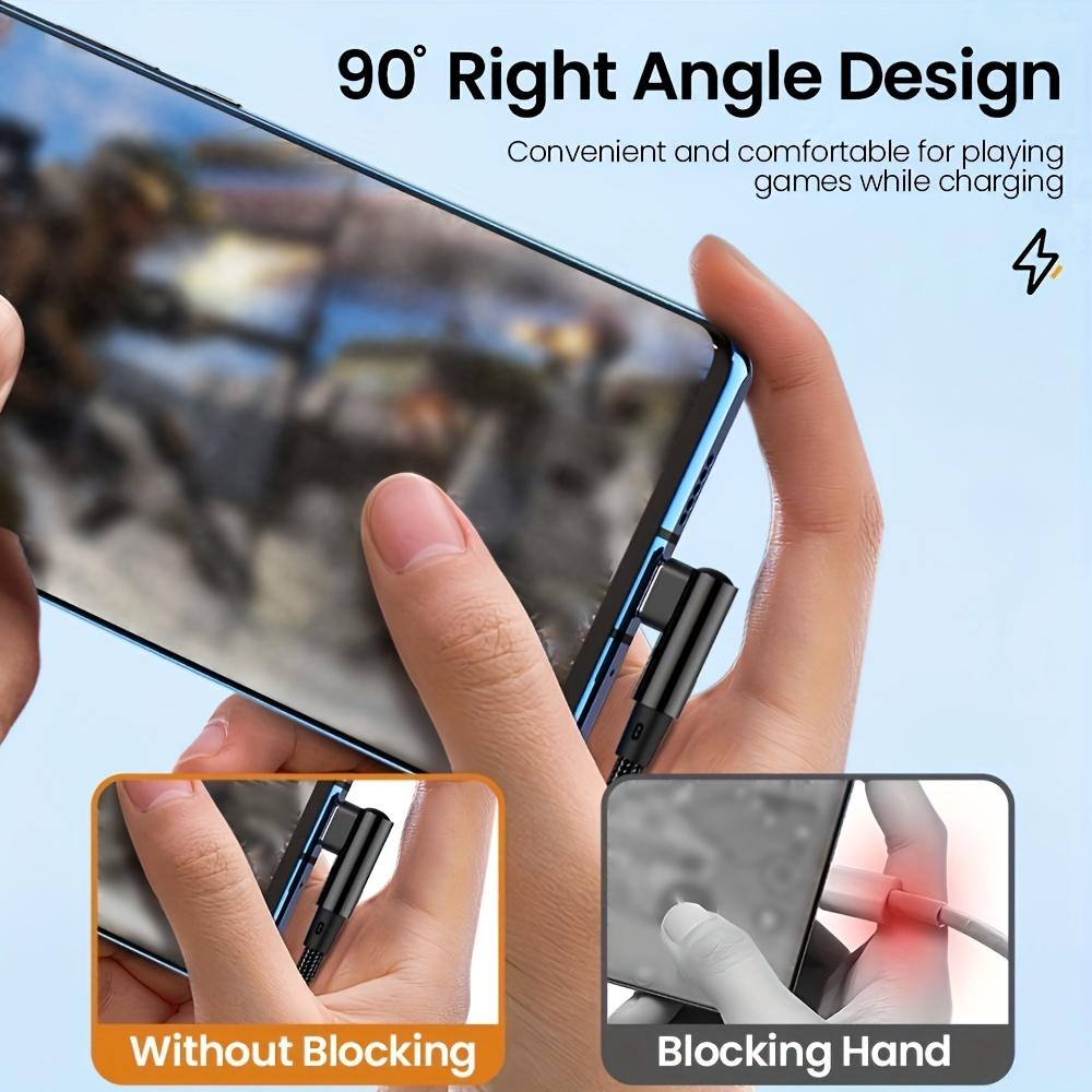 Цифровые кабели USB-кабель для быстрой зарядки под углом 90 градусов для iPhone, iPad и других устройств — совместим с iPhone 14/13/12/11/X/8/7/7Plus/6/6S/5