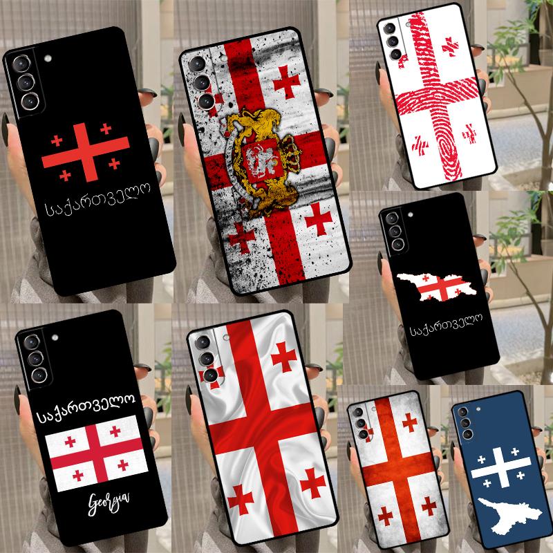 Чехол с флагом Грузии для Samsung Galaxy S21 S20 FE S22 S23 Ultra Note 20 S8 S9 S10 Note 10 Plus Защитная крышка