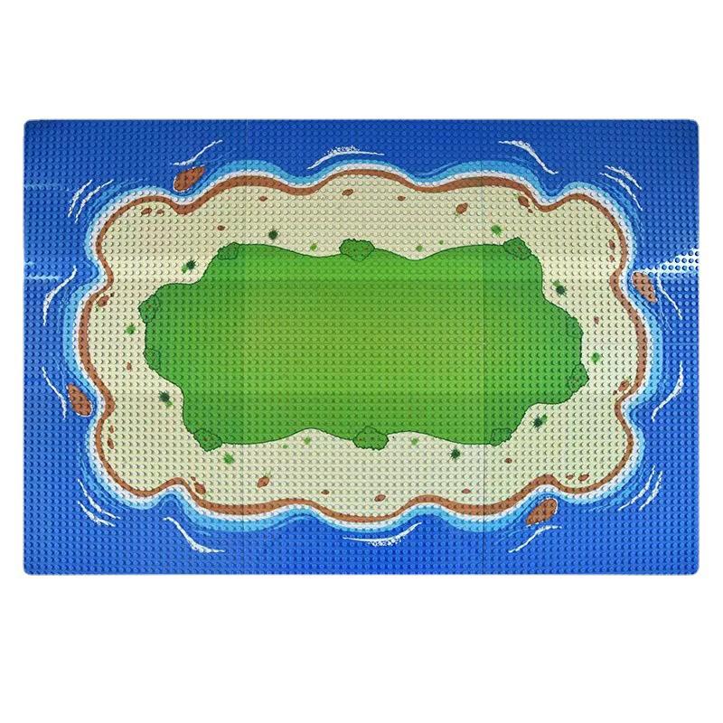 25.5x25.5cm Building Blocks Baseplate City Road Street Baseplate Straight Crossroad Curve T-Junction Children Bricks Toys