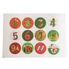 Christmas Advent Number Stickers  Christmas Candy Sealing Stickers DIY Gifts Package Labels