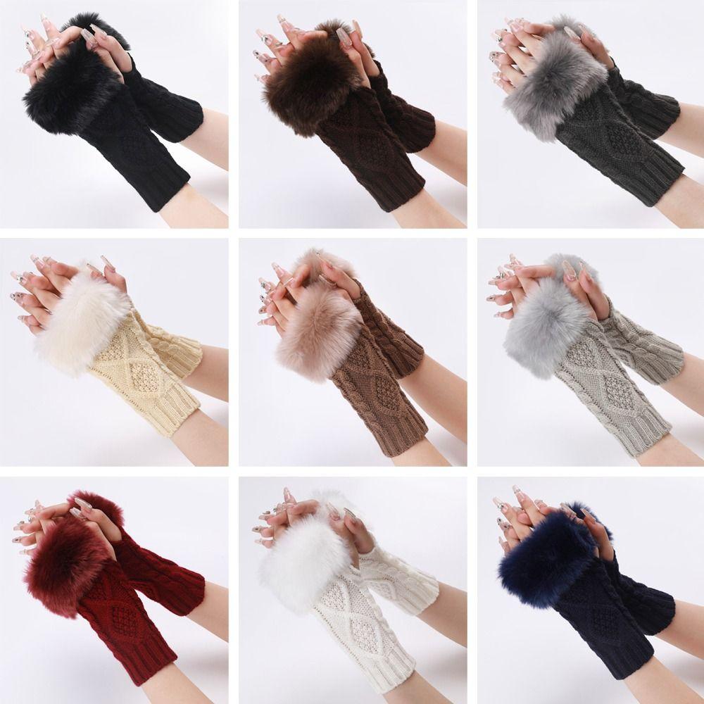 Зимние теплые рукавицы Twist, толстые теплые длинные варежки, перчатки без пальцев, женские перчатки, длинные вязаные перчатки