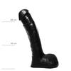 Dildo - DILDO CLEMENT - All Black - 23,5 Cm - Vinyle - Droit