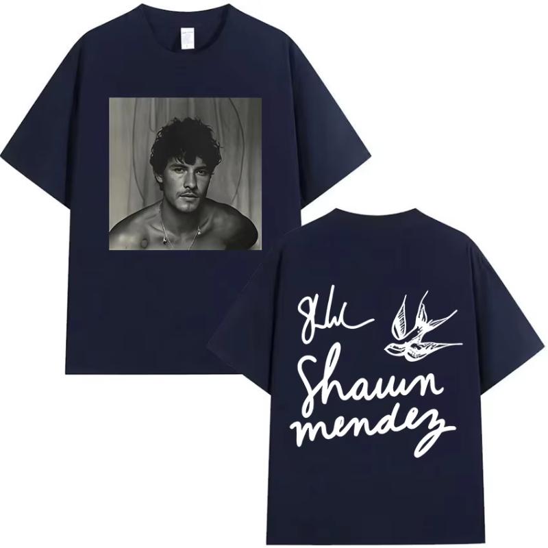 Rapper Shawn Unisexdes Tour 2025 New Album Graphic TShirt Unisexs Hip Hop Gothic Short Sleeve TShirts Vintage Oversized Cotton Tees