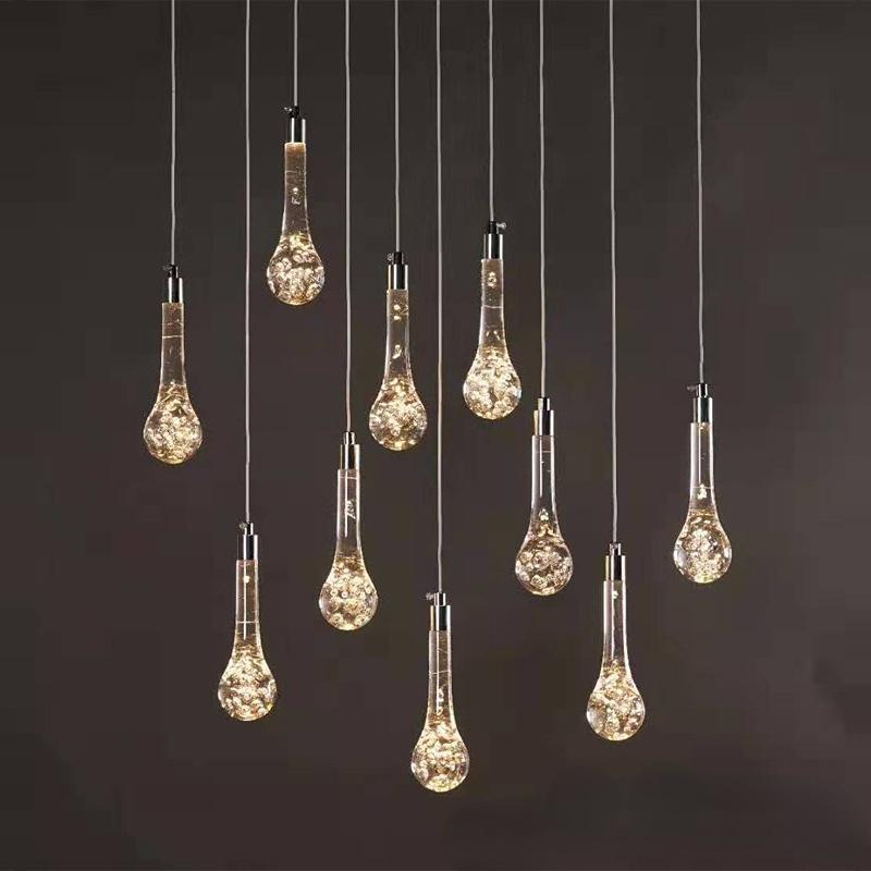 10 Люстра с каплями воды, люстра с морским ежом, свадебный реквизит на Рождество, светодиодные декоративные светильники