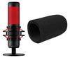 SOULWIT Microphone Foam Cover Pop Filter for HyperX QuadCast QuadCast S QuadCast 2S Wind Screen Replacement Black