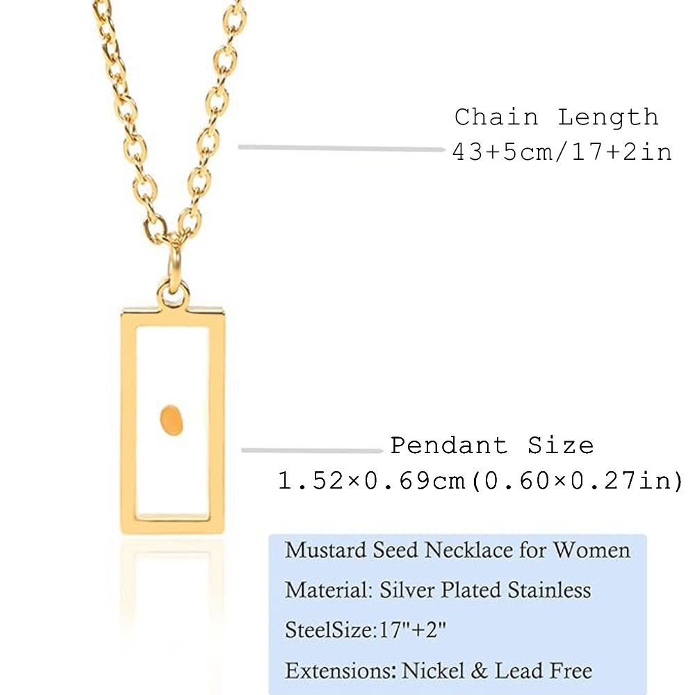 Серебряное ожерелье с семенами горчицы, христианское подарочное ожерелье-цепочка, новое ожерелье с подвеской