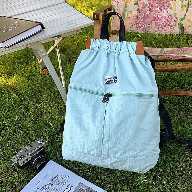 Повседневный рюкзак-мешок на шнурке, контрастного цвета, универсальная школьная сумка, большой вместимости, для активного отдыха, альпинизма, спорта, путешествий