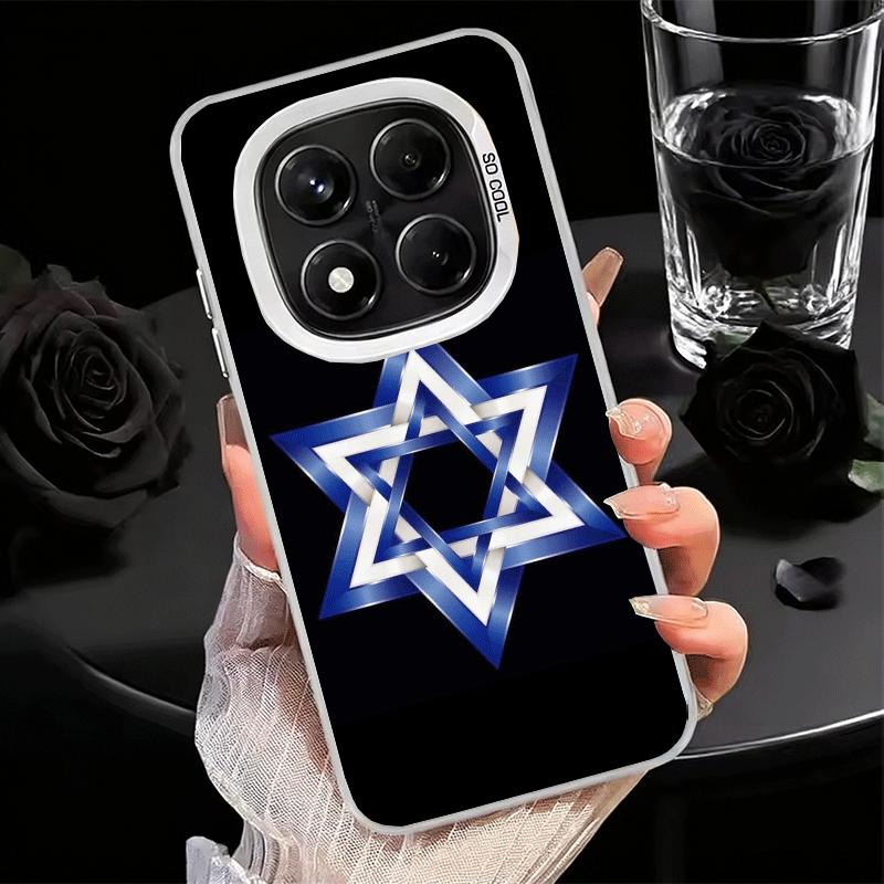 David Jewish Star Symbol Shockproof Phone Case for Xiaomi Redmi Note 15 14 13 12 Pro Plus 11 11S 11T 5G Cover Anti Fall Fundas