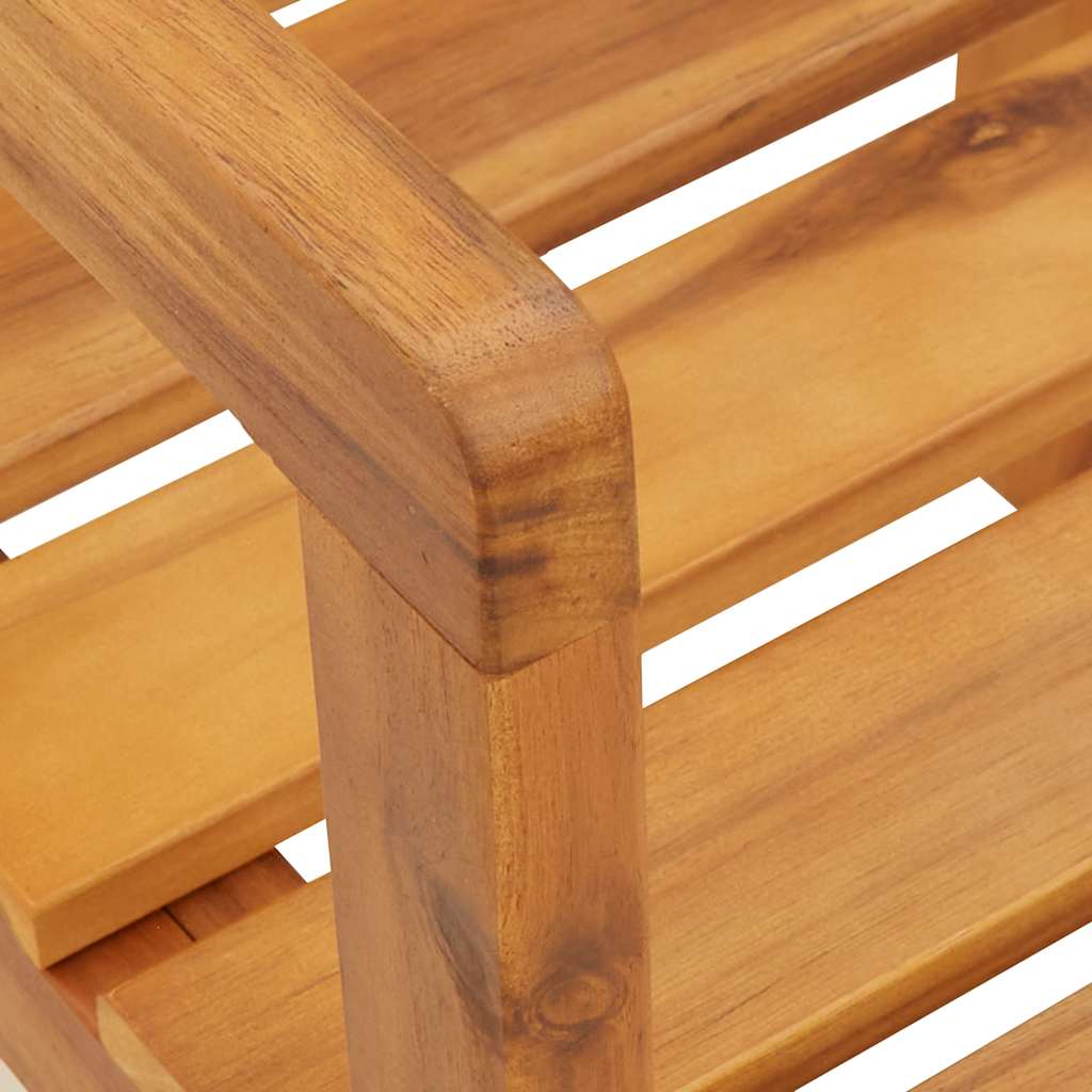 7 Piece Outdoor Dining Set Made of Solid Acacia Wood