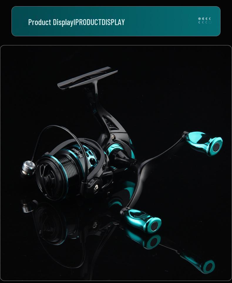 Катушка спиннинговая Haotun Zero-Gap с двойной рукояткой: 5,2:1 Дальний заброс, Ловля кальмара и микрообъектов.