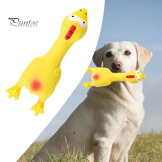 Латексная игрушка-курица для собак со звуком, избавляющая от скуки, игрушка для чистки зубов, молярная игрушка, устойчивая к укусам, забавная пищащая игрушка-курица для собак, жевательная игрушка