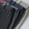 Pierre Cardin Мужские летние прямые повседневные деловые брюки из ледяного шелка