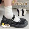 Белые кружевные носки детские летние женские носки средней длины Fungus Edge Tide College Style Versatile Jk Stacking Socks