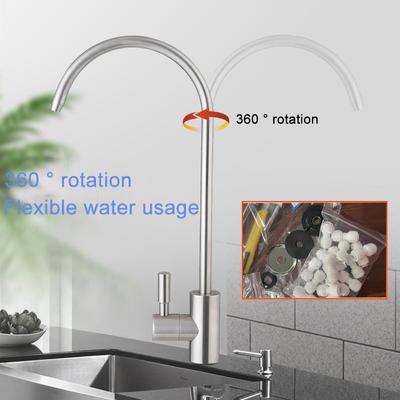 1 комплект фильтра для воды, раковина из нержавеющей стали 304, система фильтрации воды на кухне, очиститель с гибким воротком, кран обратного осмоса