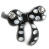 [R8342] - Children's Ring 'Le Monde De Coralie' Black (node) - 15x15mm