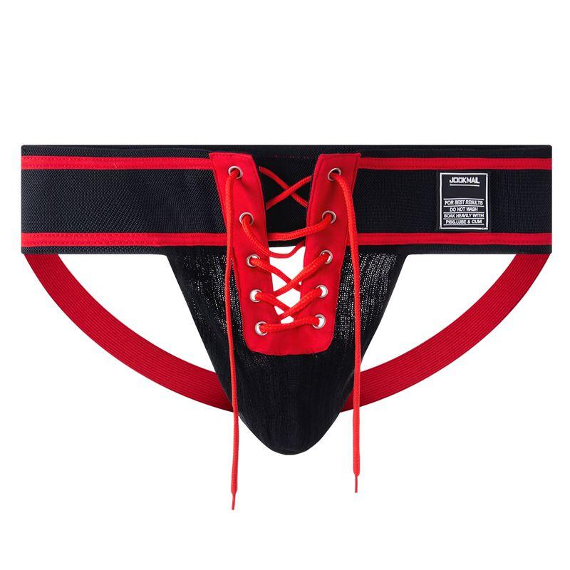 Трусы-стринги JOCKMAIL со шнуровкой, регулируемый размер, мужские стринги, очень широкий пояс, низкая талия, мягкие, дышащие, удобные