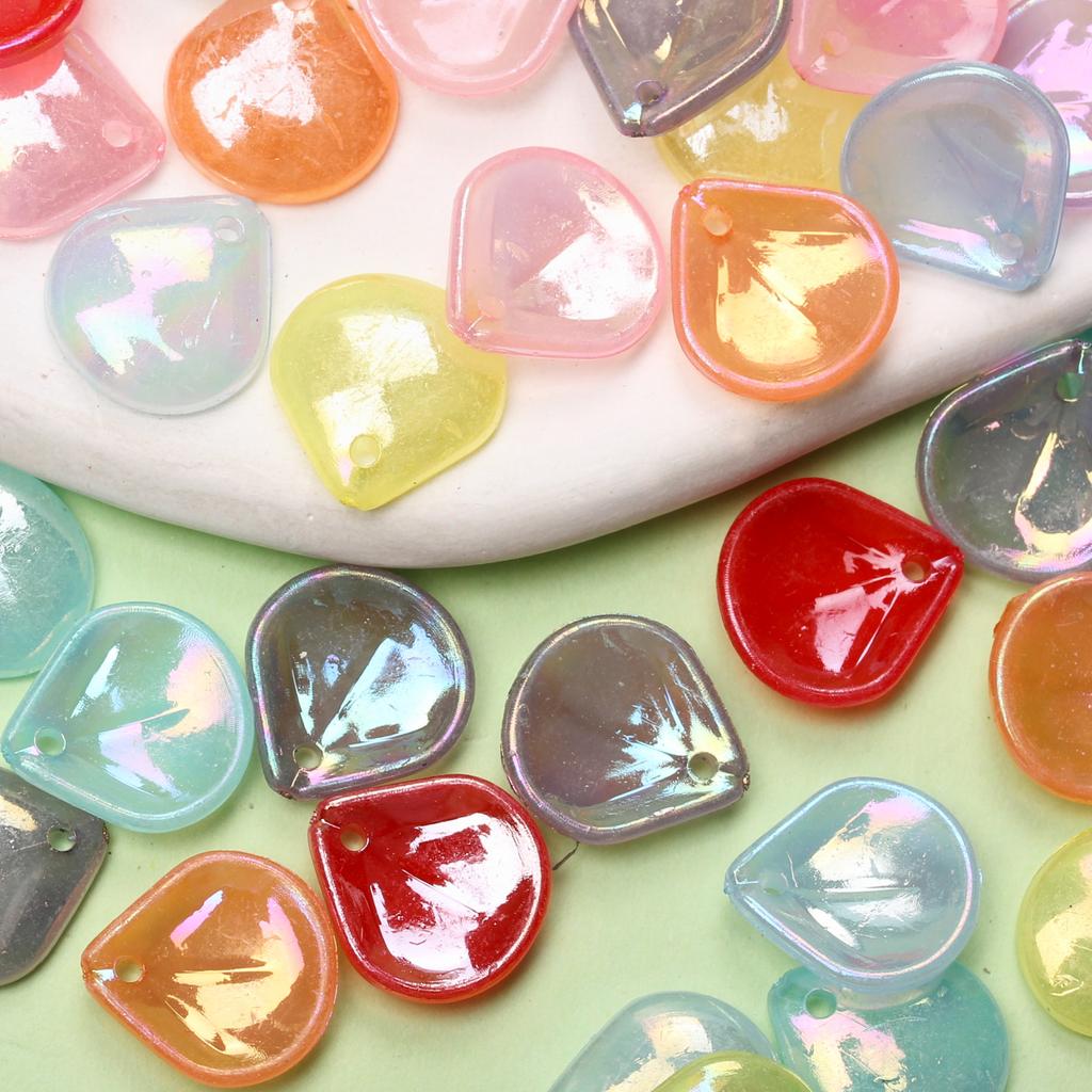 13,5*14,8 мм 20 шт. Акриловые AB цвета лепестки цветов бусины кулон DIY шпилька серьги браслет аксессуары для изготовления ювелирных изделий