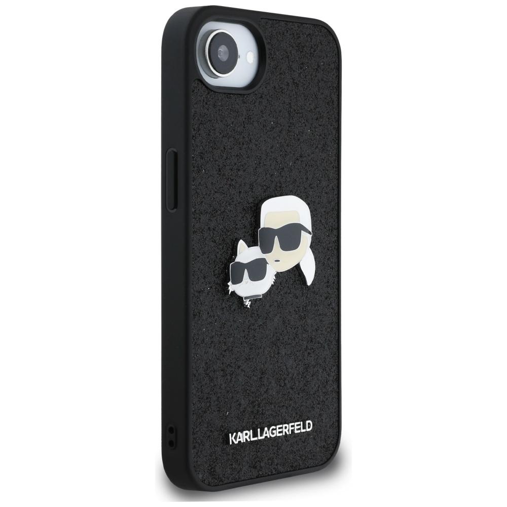 Etui do iPhone 16e Karl Lagerfeld Fixed Glitter Czarny