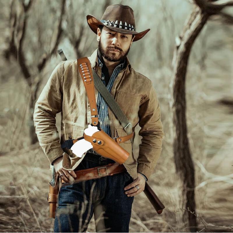 YUNMING Western Style Leather Quick Draw Pistol Holster