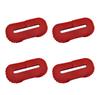 Azumafy 4 Pcs Seat Belt Buckle Cover Seat Belt Cover Anti-Scratch PU Leather Stopper Protection Custom Dress Up Noise(Red)