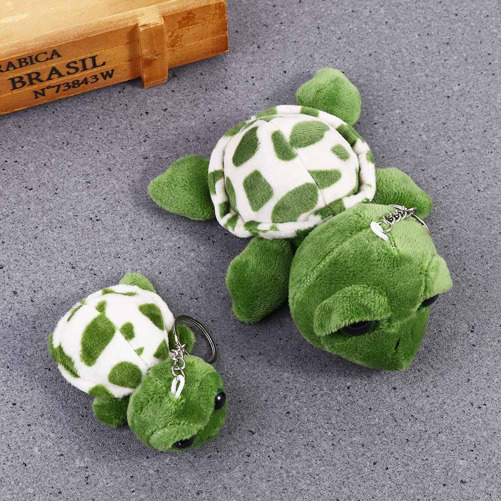 Car Keychain Mini 7cm/10cm Turtle Doll Keychain Plush Key Ring Auto Animal Keychain Turtle Pendant