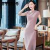 Длинное платье Cheongsam в китайском стиле, улучшенная версия, женское платье Cheongsam, юбка, женское летнее тонкое платье в китайском стиле в стиле ретро