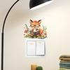 Read The Cartoon Fox Study Carefully and Stick Home Beautification Wall Stickers On The Entrance Switch