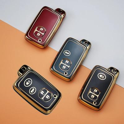 Мягкий чехол для ключей из ТПУ для Toyota Aqua RAV4 Land Cruiser Camry Prado Corolla Prius, чехол без ключа с дистанционным управлением, брелок с 2 3 кнопками 2013 2014