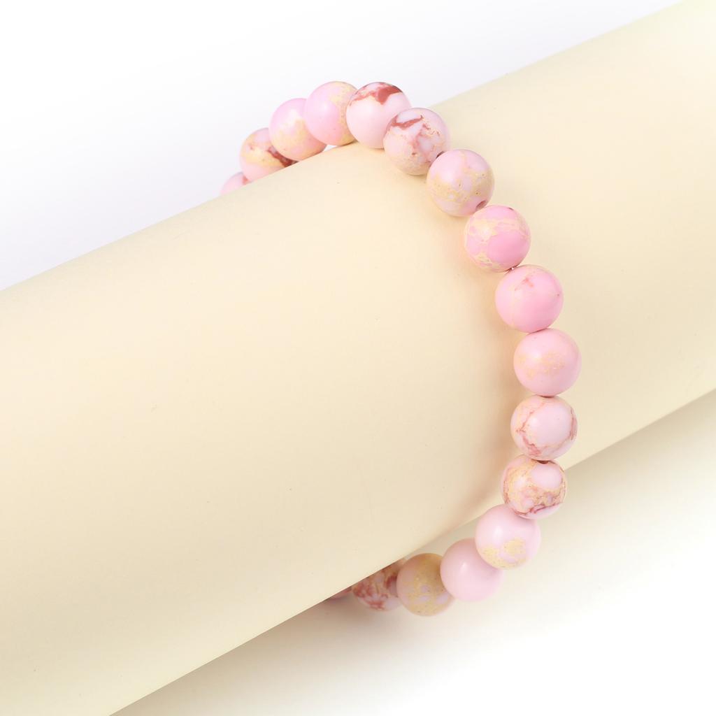 Новый стиль женский браслет натуральный камень императорский камень бусины 8X8 мм подвески для женщин романтический подарок на день рождения