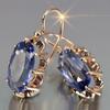 Vintage Gold Color Blue Crystal Zircon Ear Earrings For Women Cz Stone Inlay Dangle Drop Earrings Female Wedding Jewelry Gifts