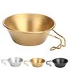 Camping Cup Backpacking Bowl Cup Stainless Steel with Hook Shape Handle for Outdoor Travel Picnic
