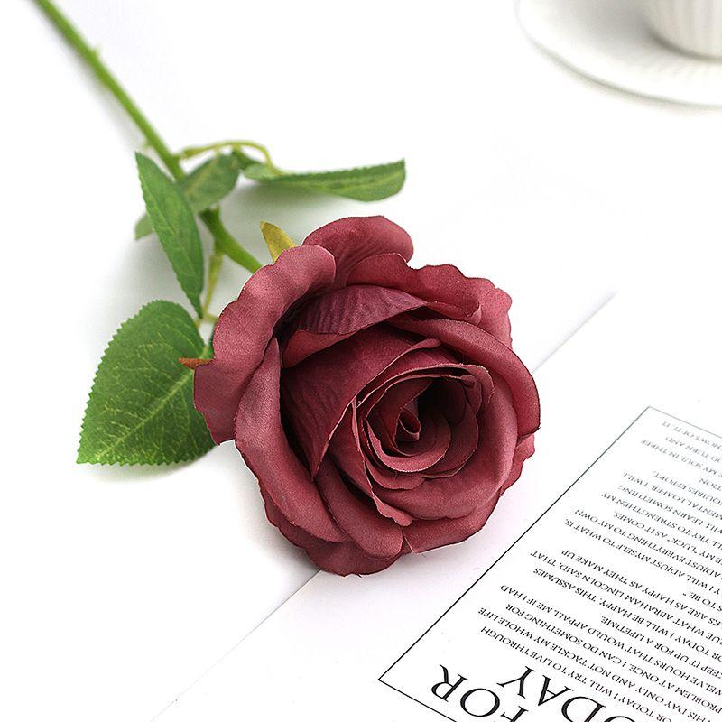 5pcs Rose Artificial Flowers Bouquet Silk Flowers Wedding Marriage Decoration Supplies Fake Flower for Garden Home Decor Outdoor