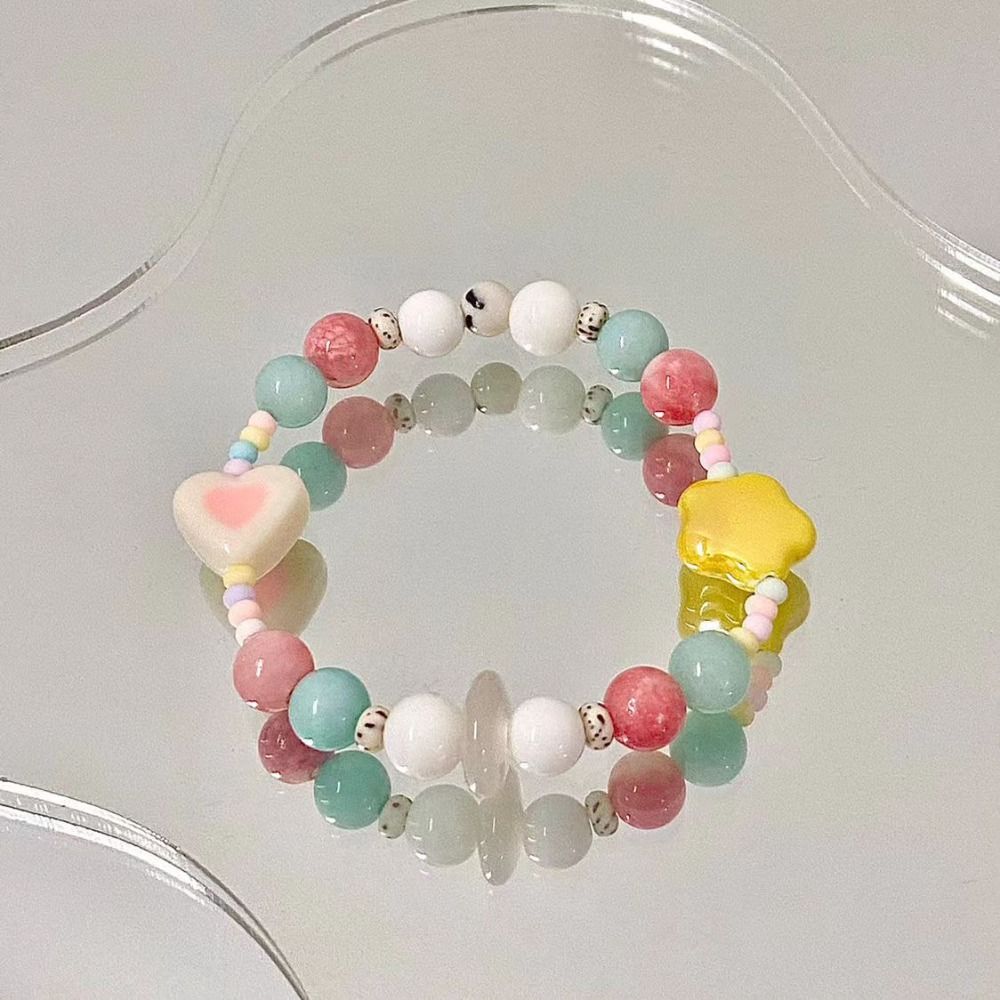 Korean Style Women Jewelry Accessories Liuli Star Charms Bracelet Jewelry Accessories Girls