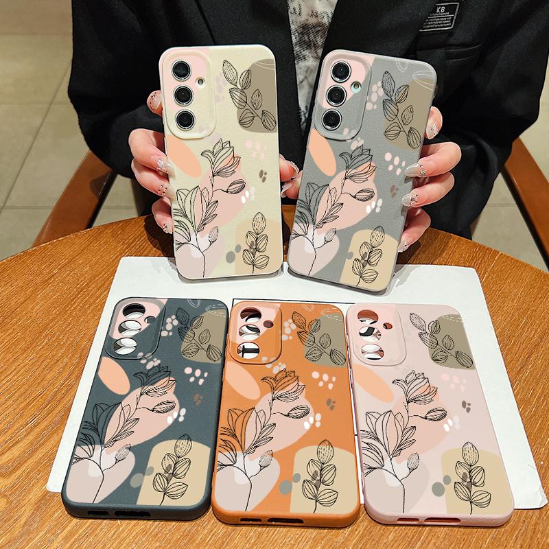 Чехол с цветами для Samsung Galaxy A55 A54 A35 A25 A15 5G A16 A53 A52 A34 A14 S20 S21 FE S22 S23 S24 Ultra Capa A56 A26 A36 S25
