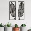 2pcs Decorative Metal Leaves - Wall Art for Home. Black Metal Design. Hanging Leaves As Gorgeous Wall Decor.
