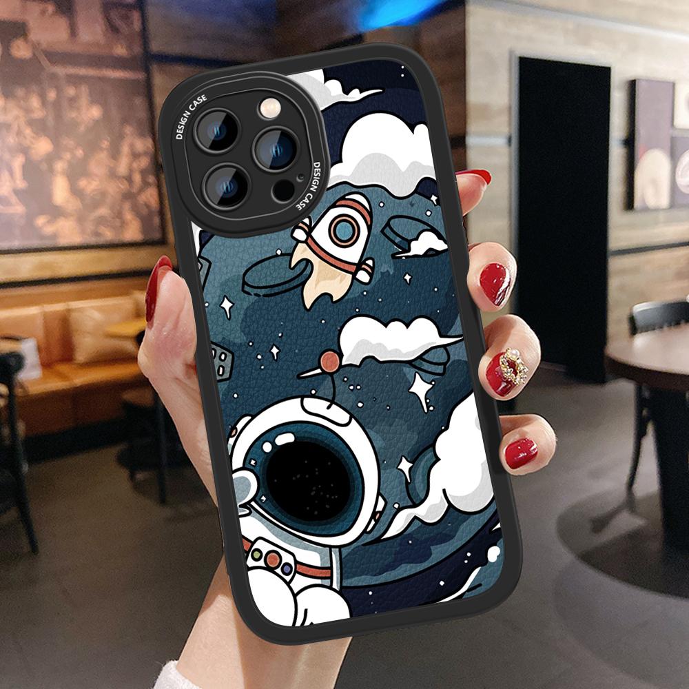 Симпатичный чехол из искусственной кожи для iPhone 14 13 12 Pro Max Samsung Galaxy S23 Ultra S20 FE M32 A13 A20S Redmi Note 10 Xiaomi Poco F3 Мягкий чехол для телефона из ТПУ