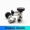 Игольчатый клапан из нержавеющей стали 304 1/4" NPT Запорный трубный фитинг Трубка для воздуха Ручной клапан Вода Газ Масло